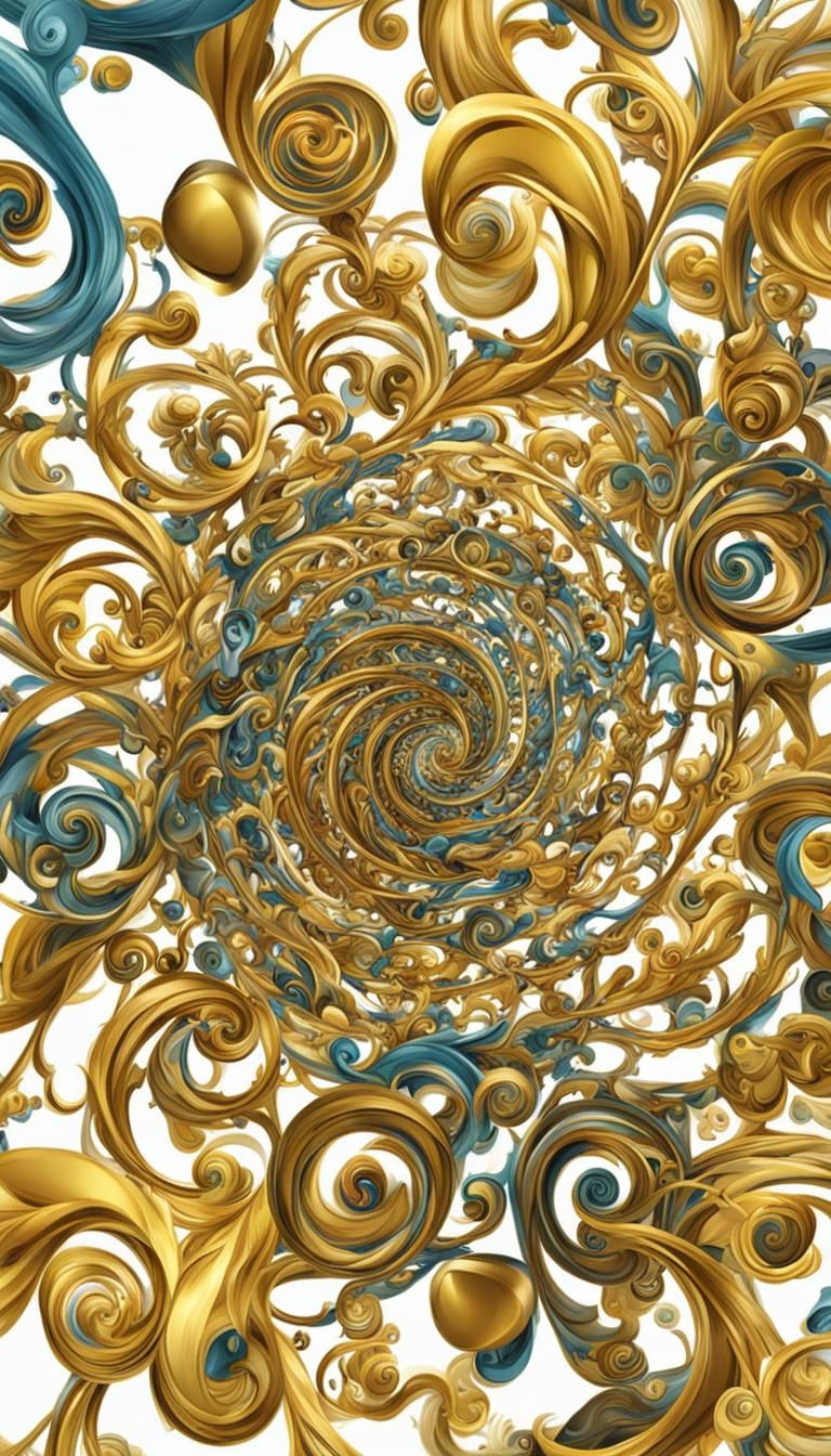 Detailed Golden Ratio Spiral in Vivid Colors