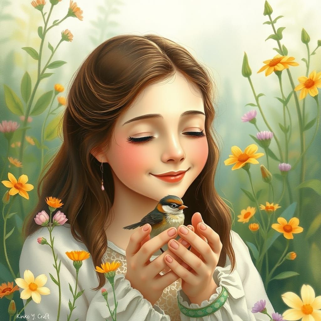 Whimsical Nature Goddess Embodies Compassion