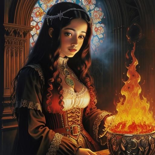 Great Fire of London: Gothic Cathedral in Flames