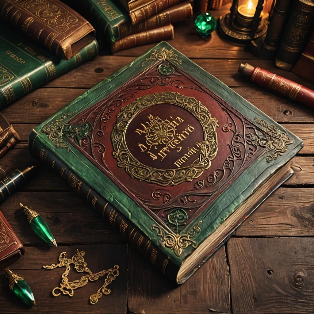 Old Book "Martín Fierro" in Mystical Library