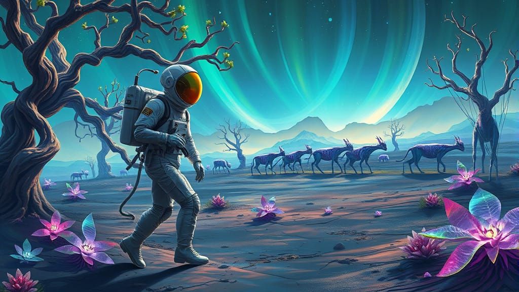 Astronaut Discovers Exoplanet's Bizarre Landscape