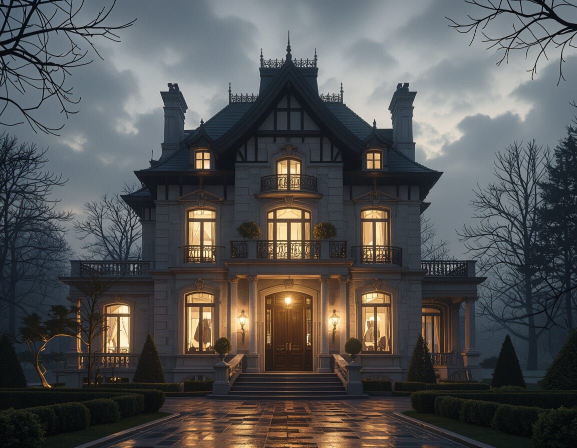 Epic Maximalist Digital Matte Painting of Grand Architecture