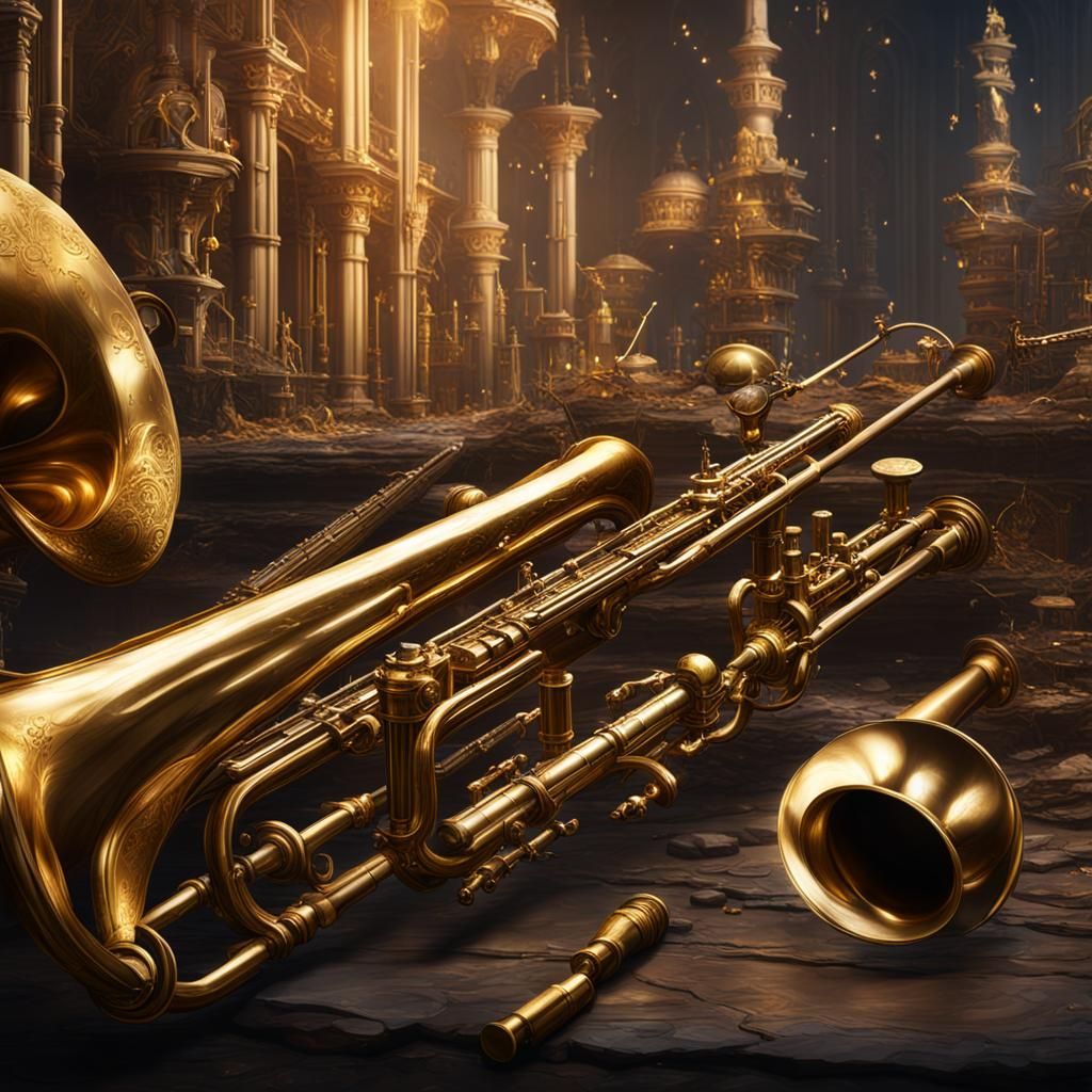 Brass and Woodwinds in Detailed Matte Painting