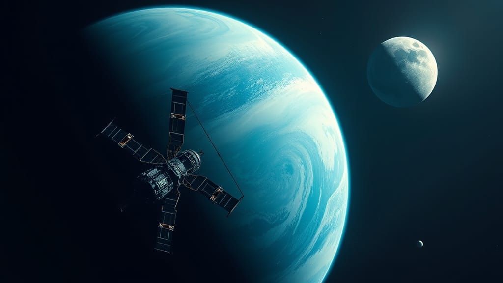 Epic Space Station Awaits in Majestic Double Moon System