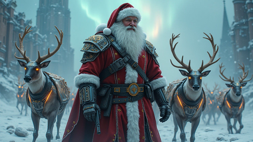 Santa Claus Leads Cyborg Army in Dystopian Winter