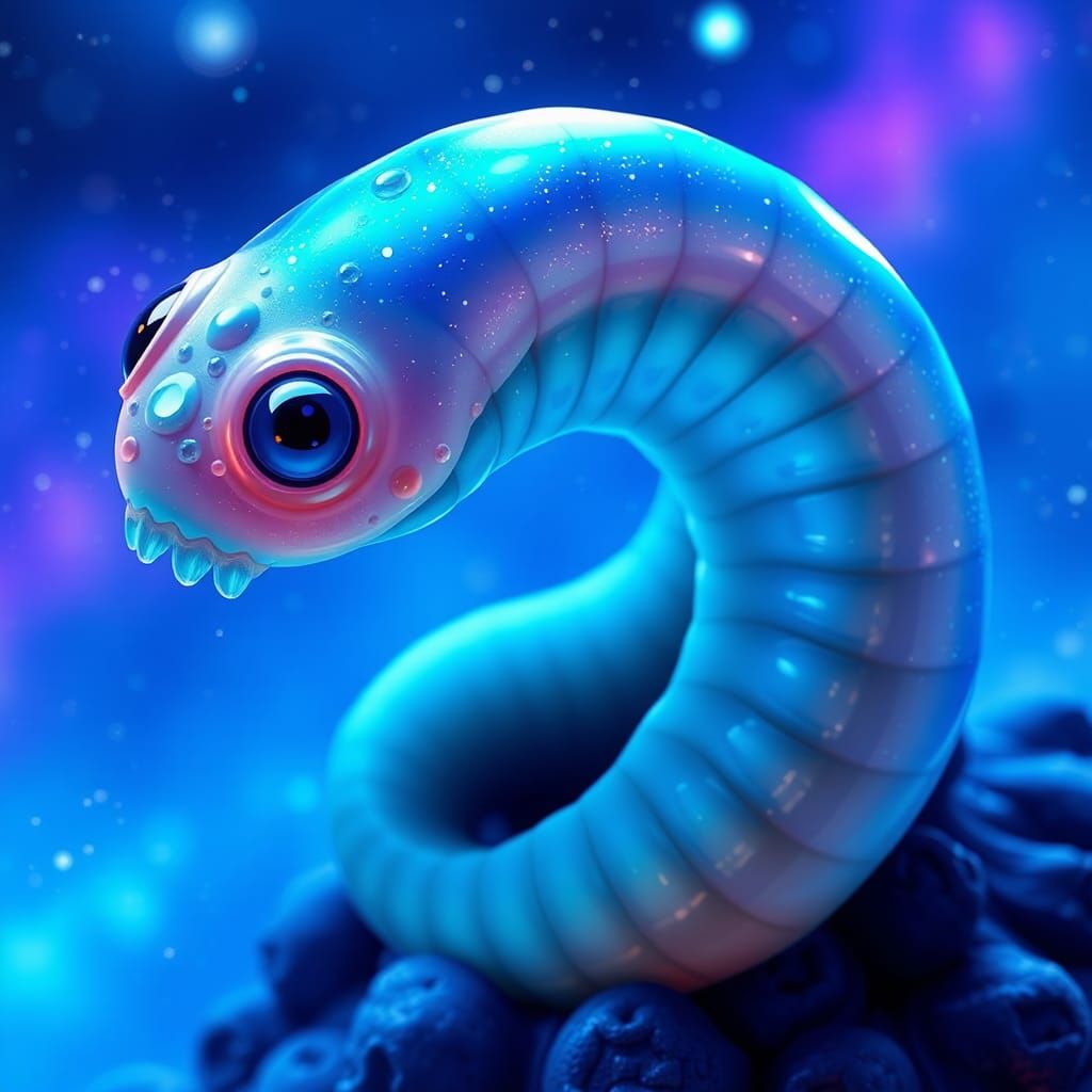 Galactic Gelatinous Blue Space Worm