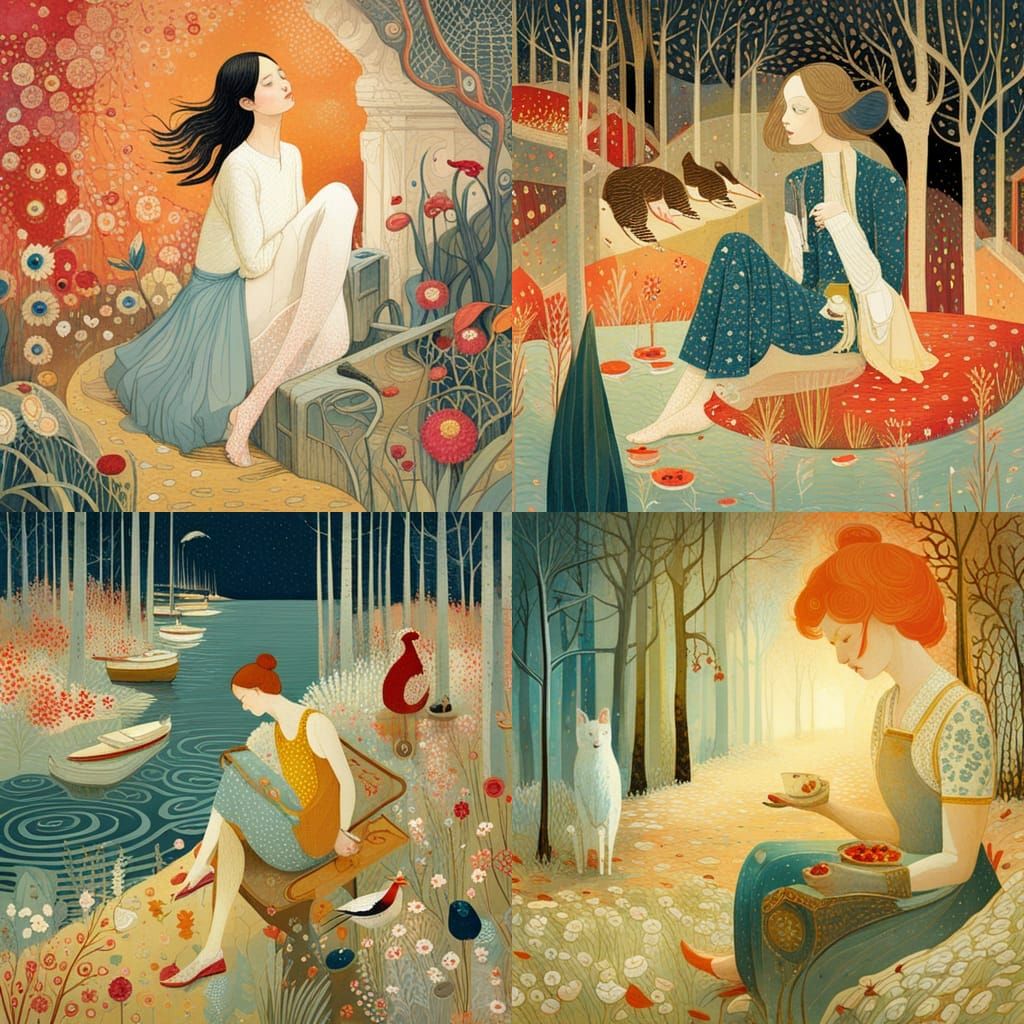 Fantastic Characters in Surreal Illustration