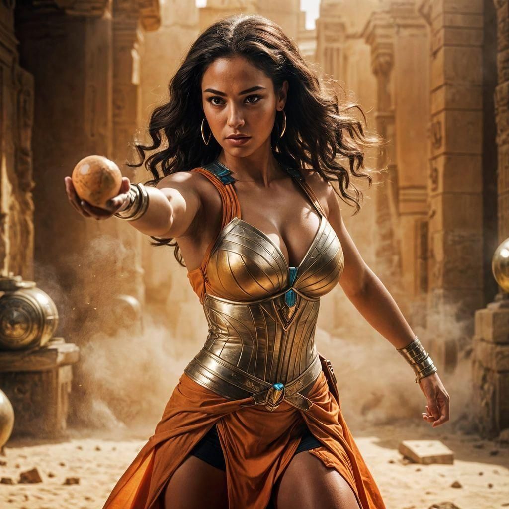 Egyptian Superheroine Launches Energy Ball: Cinematic Film S...