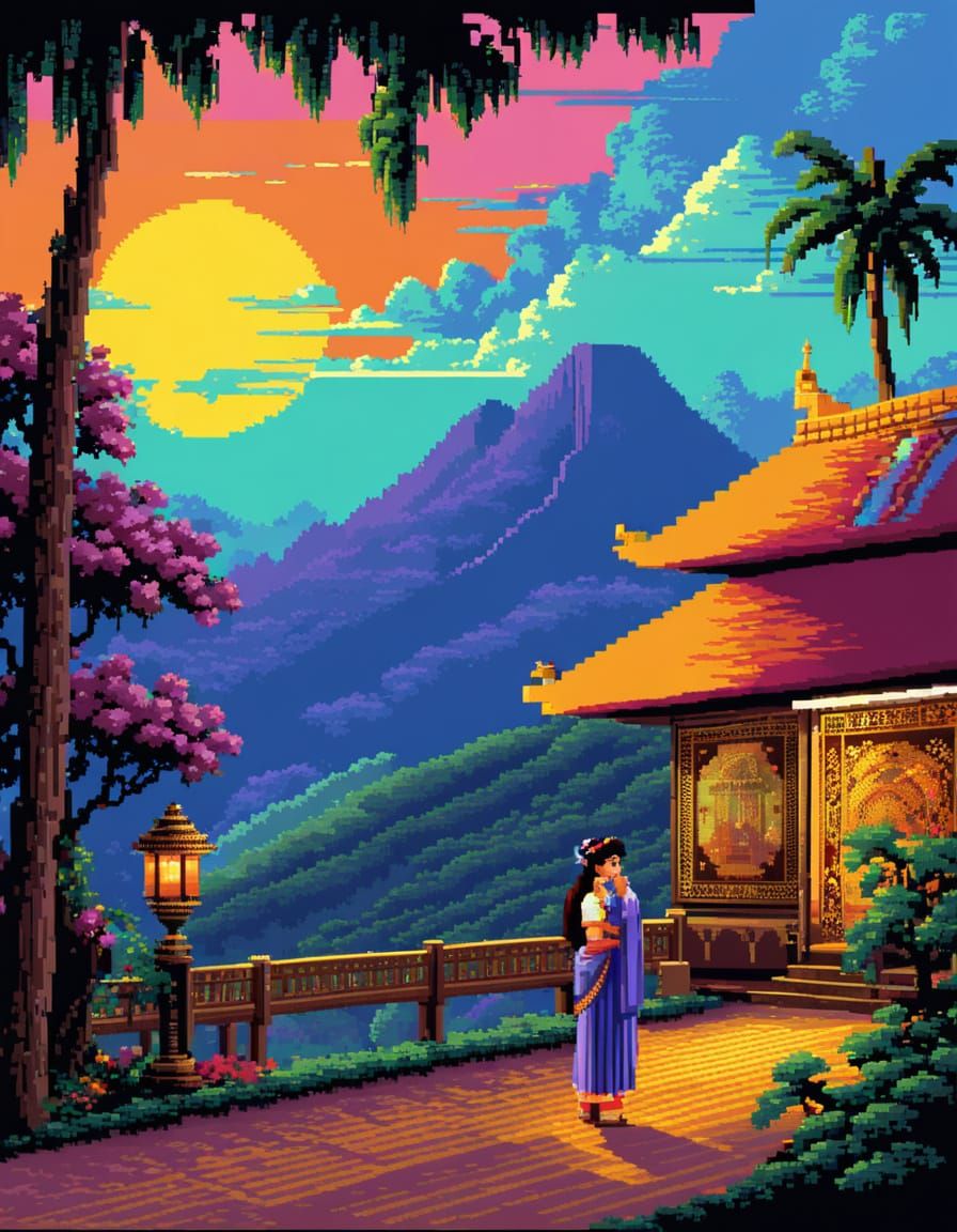 pixel art, ascii art, 8-bit style, snes graphics