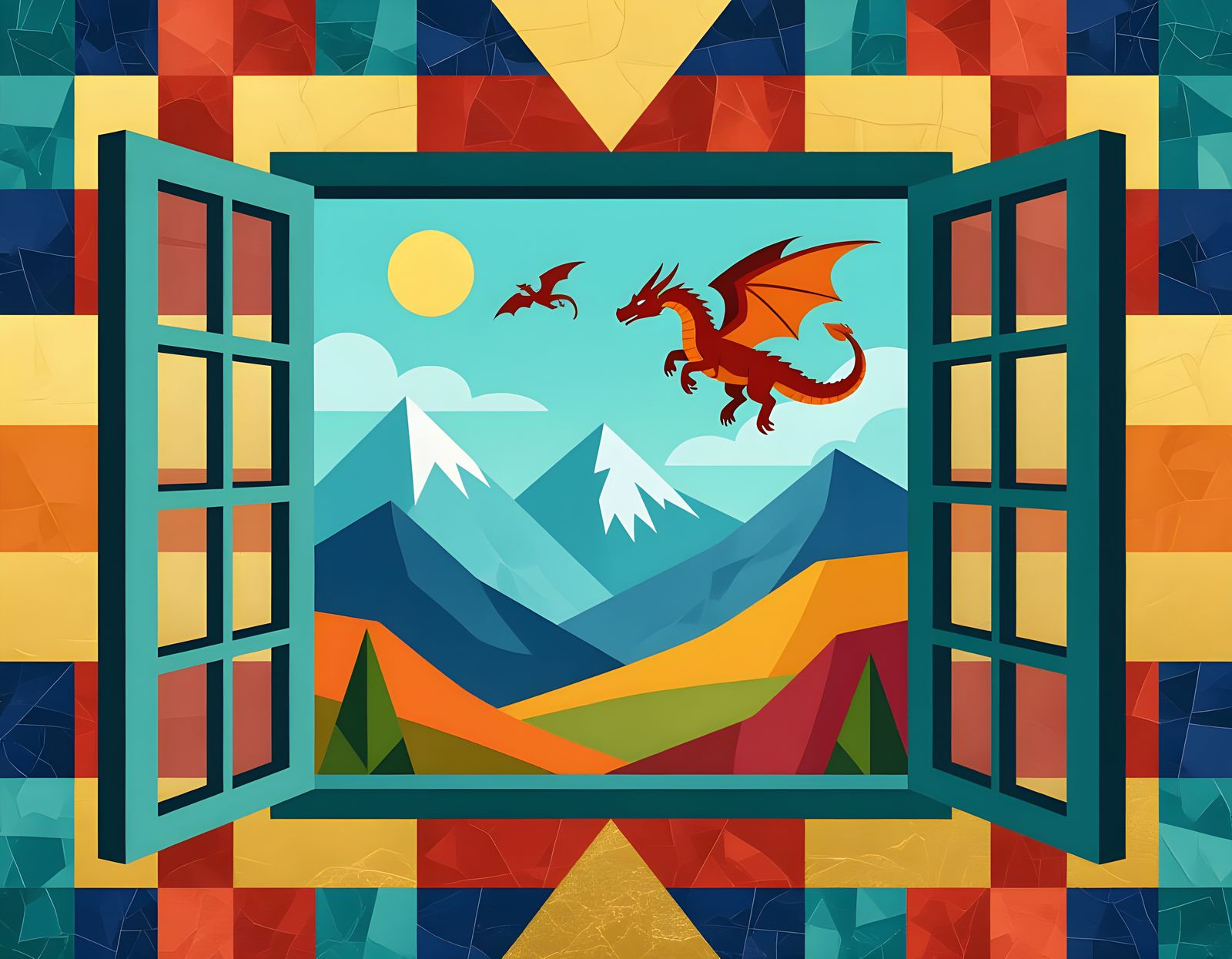 Cartoon Abstraction: Geometric Window to Dragon World