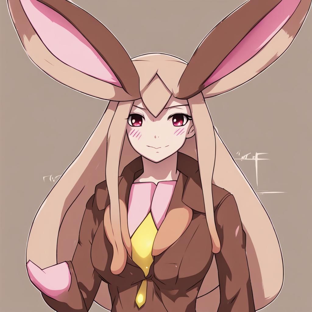 Anime Girl as Lopunny Character Design