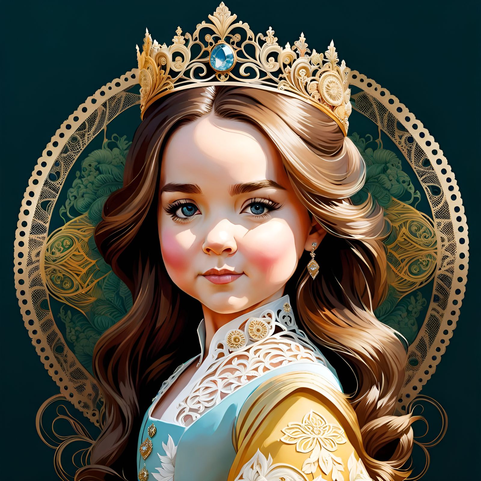 Charming Chibi Portrait of Baby Princess Kate Middleton