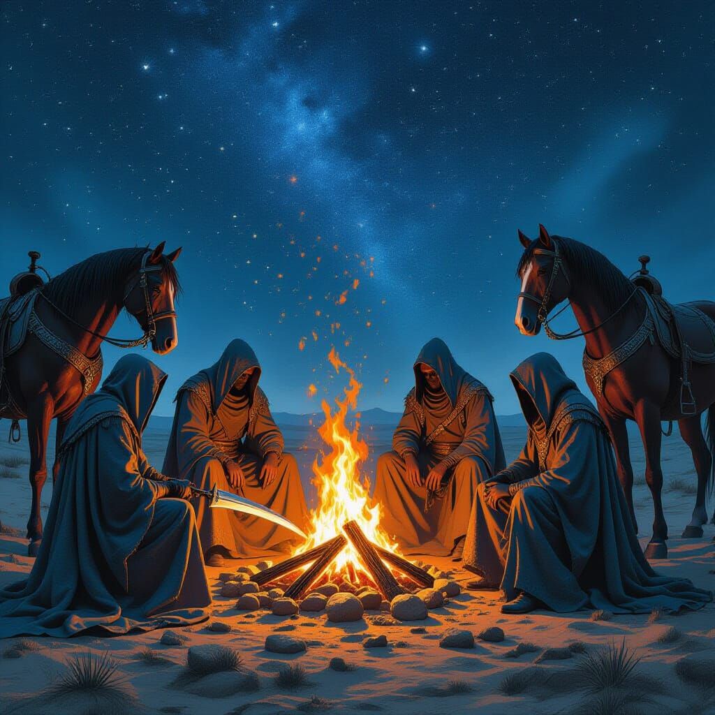 The Four Horsemen Gather, Moebius-Inspired Style