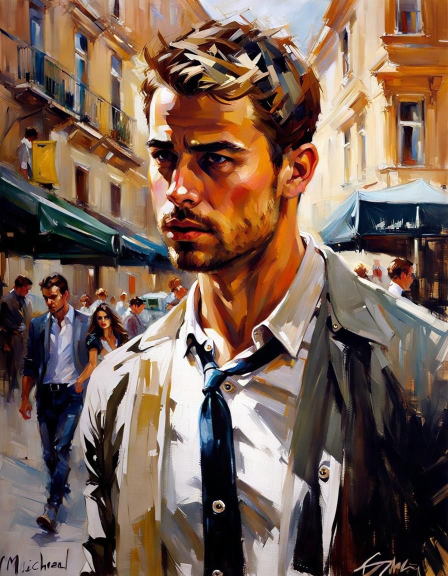 Portrait Evoking Impasto Style