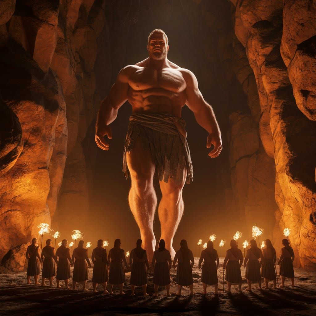 Polyphemus Enters Cave in Grand 3D Render
