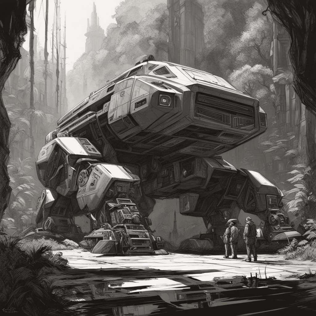 Forgotten Jungle Mech, Ancient Technology Overgrown with Nat...