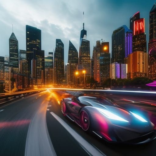 Dynamic Figure in Synthwave Neon Retro Graffiti Art