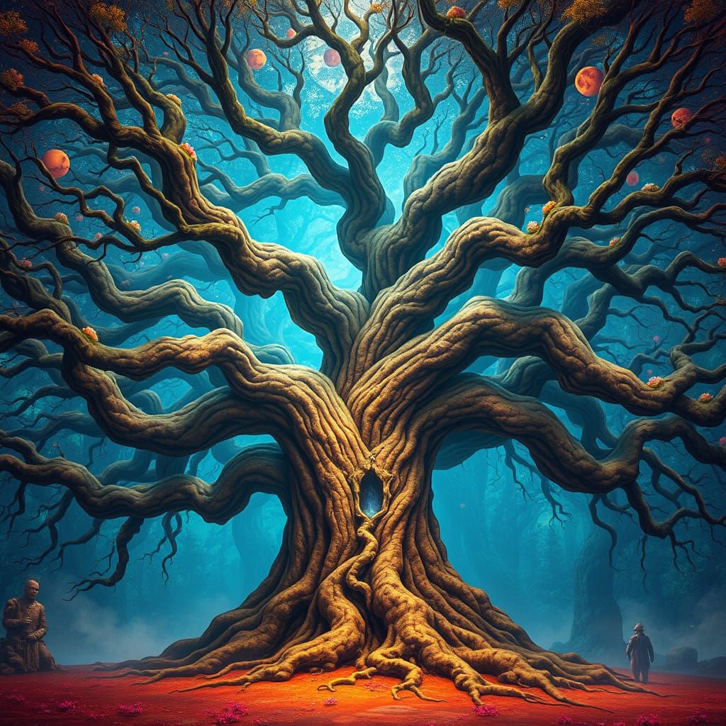 Ethereal Tree Realm in Dreamlike Visions