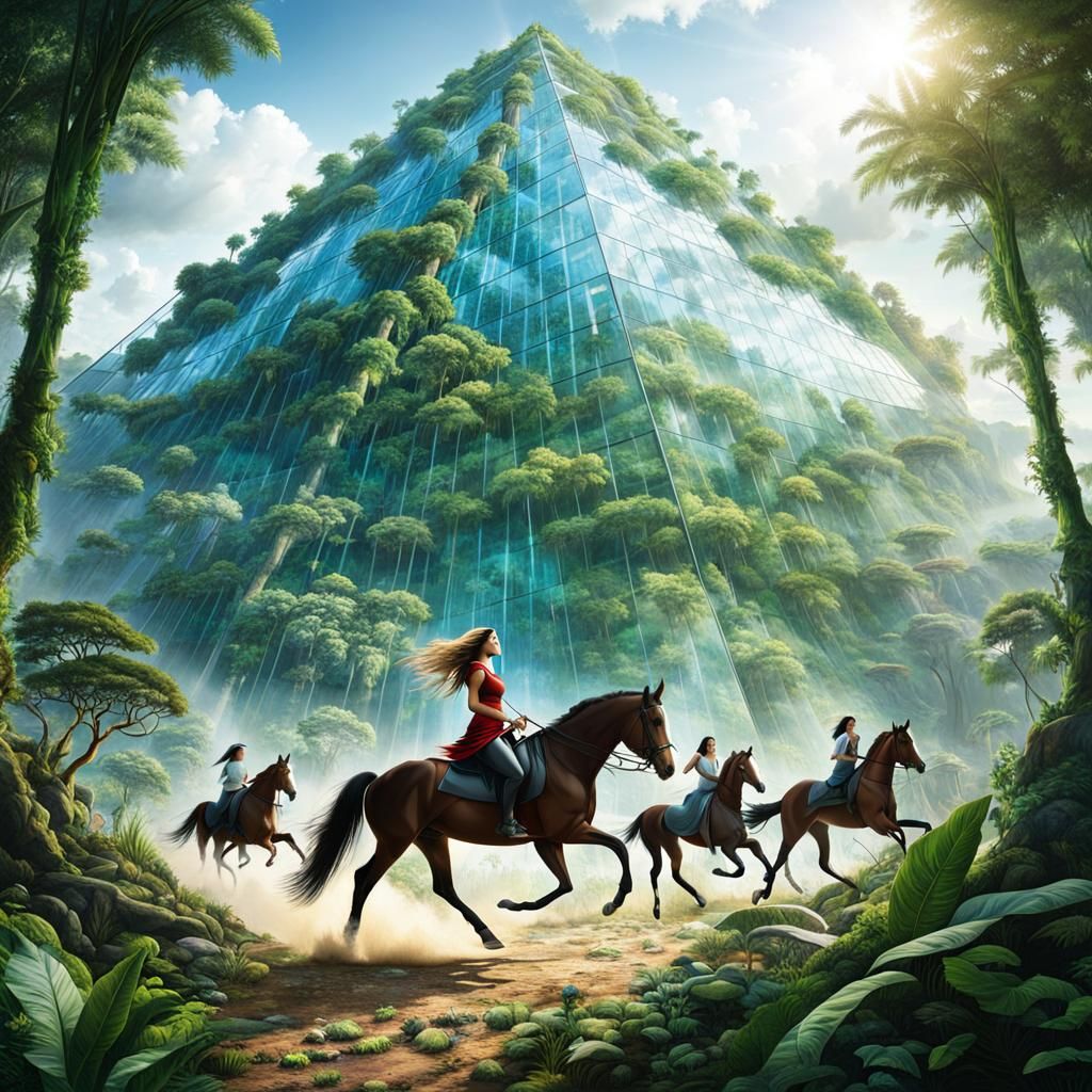 Pregnant Woman Escapes Future City Pyramid