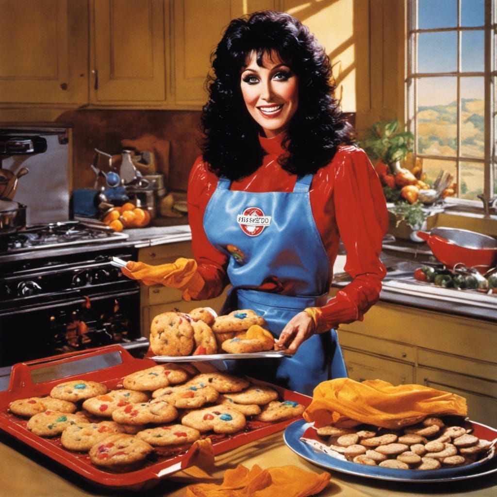 Cher baking chocolate cookies 🎦🎞️