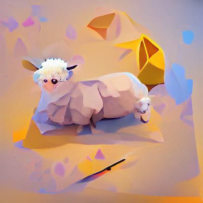Low Poly Sheep Inspired by The Little Prince