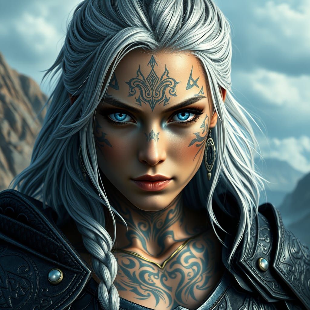 Ethereal Warrior Queen in Hyperrealistic Style