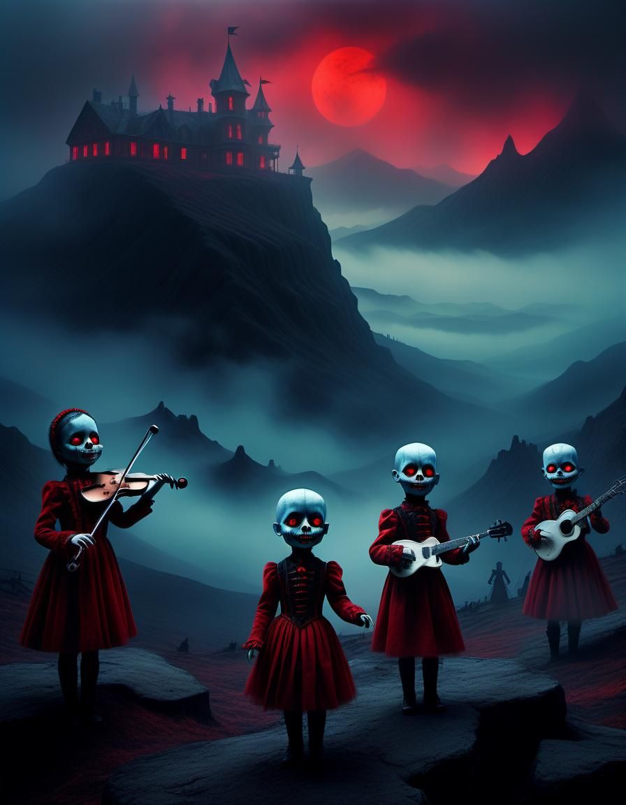 Creepy Doll Band Performing on Foggy Mountain Stage