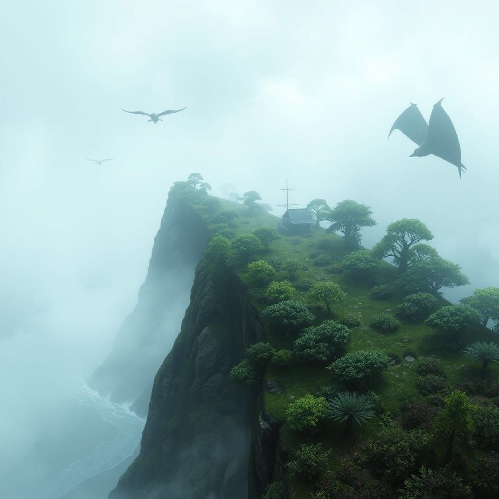 Mysterious Sea Jungle Shrouded in Mist
