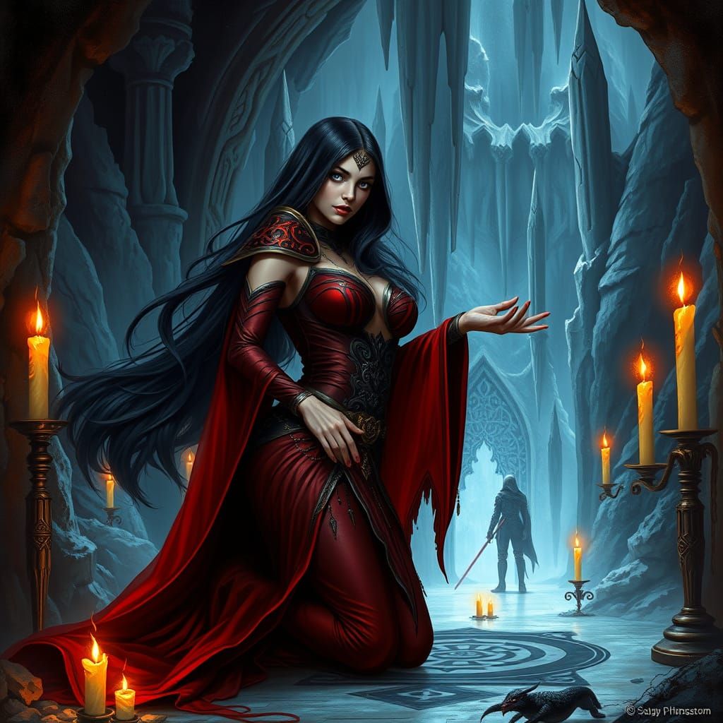Dark Sith Sorceress in Baroque Gothic Style