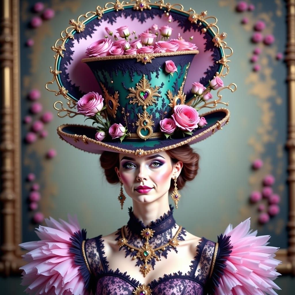 Steampunk Top Hat House with Tiny Stairs