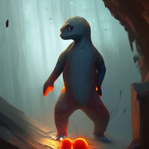 Charmander Dark Fantasy Concept Art in 8k