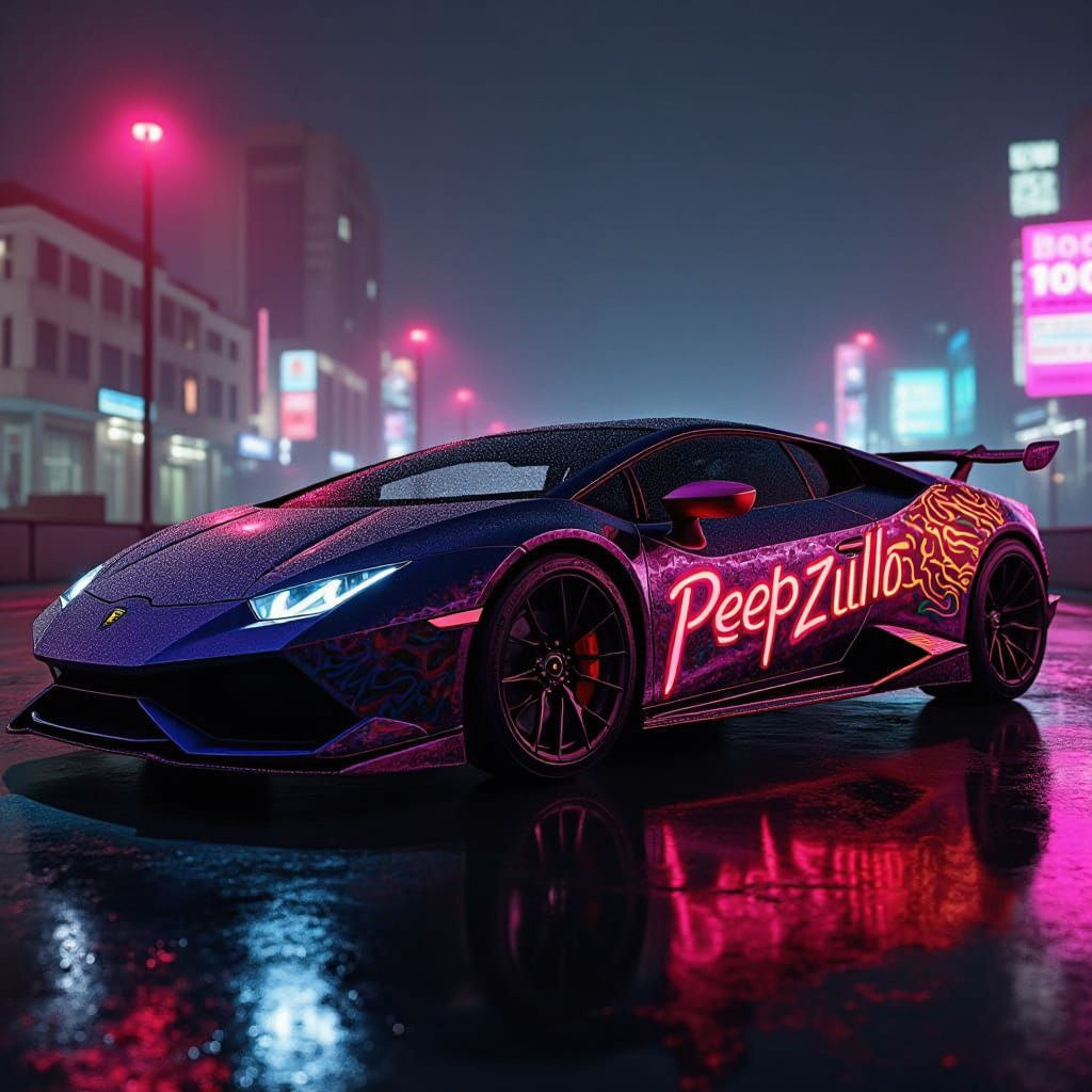 Lamborghini Car Branded with Pepzilla