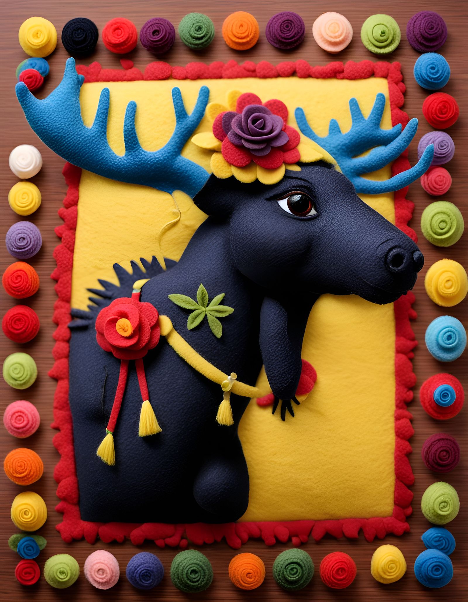 Felt Moose: AI-Generated Handcrafted Art