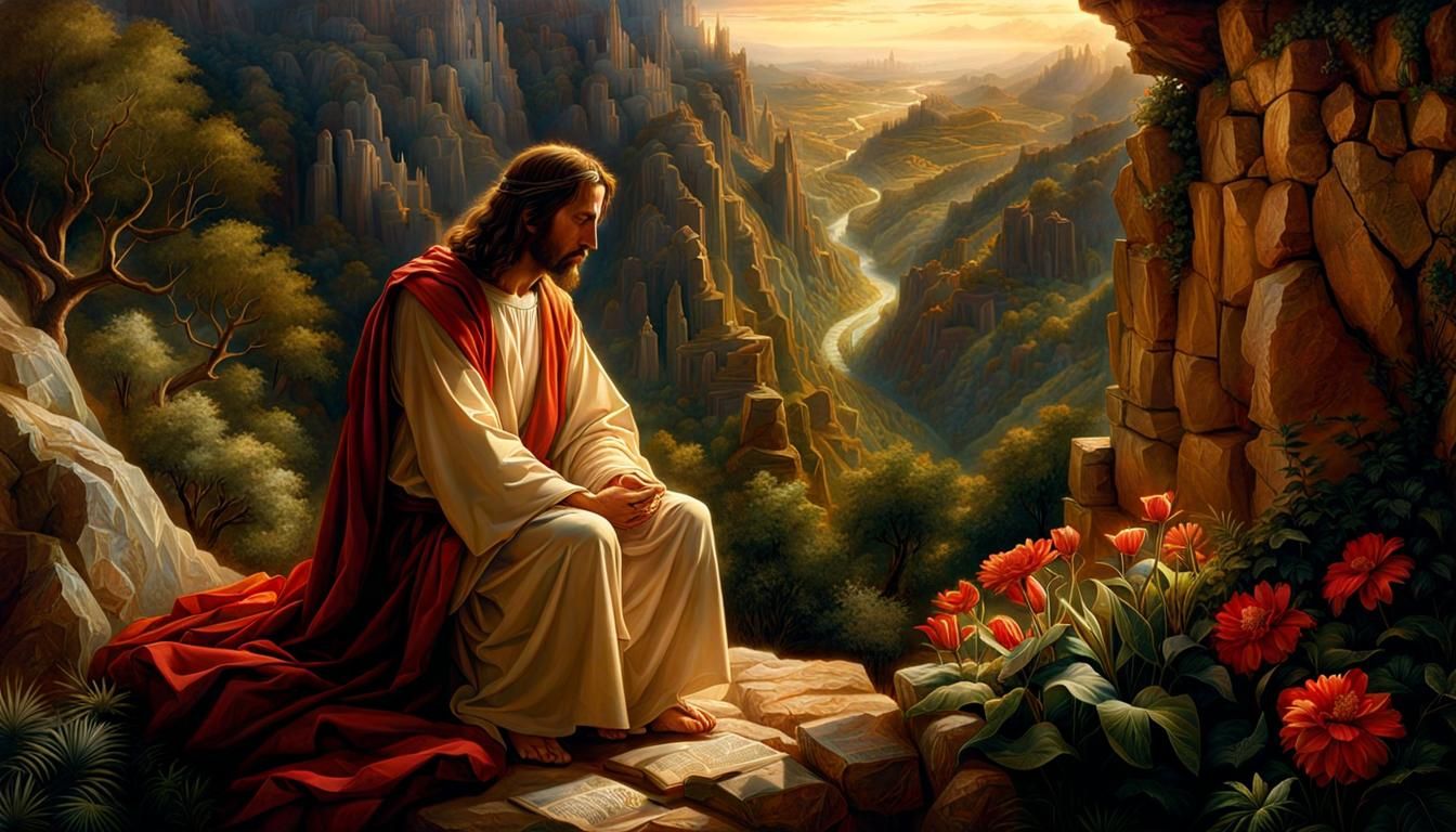 Jesus Praying: A Digital Matte Painting
