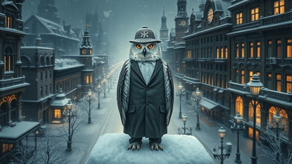 Snow Owl as Sherlock in Snowy Metropolis