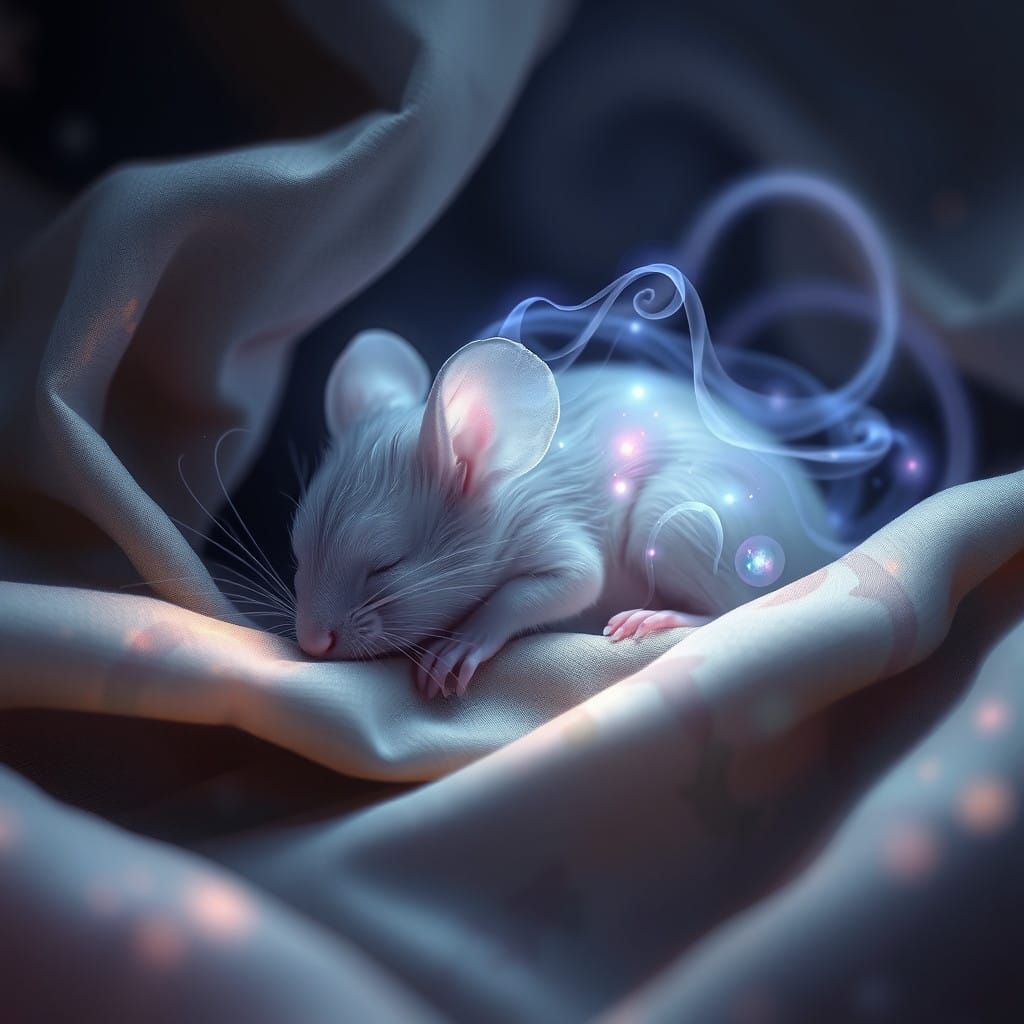 Whimsical Realistic Mouse Dreams in Magical Realism Style