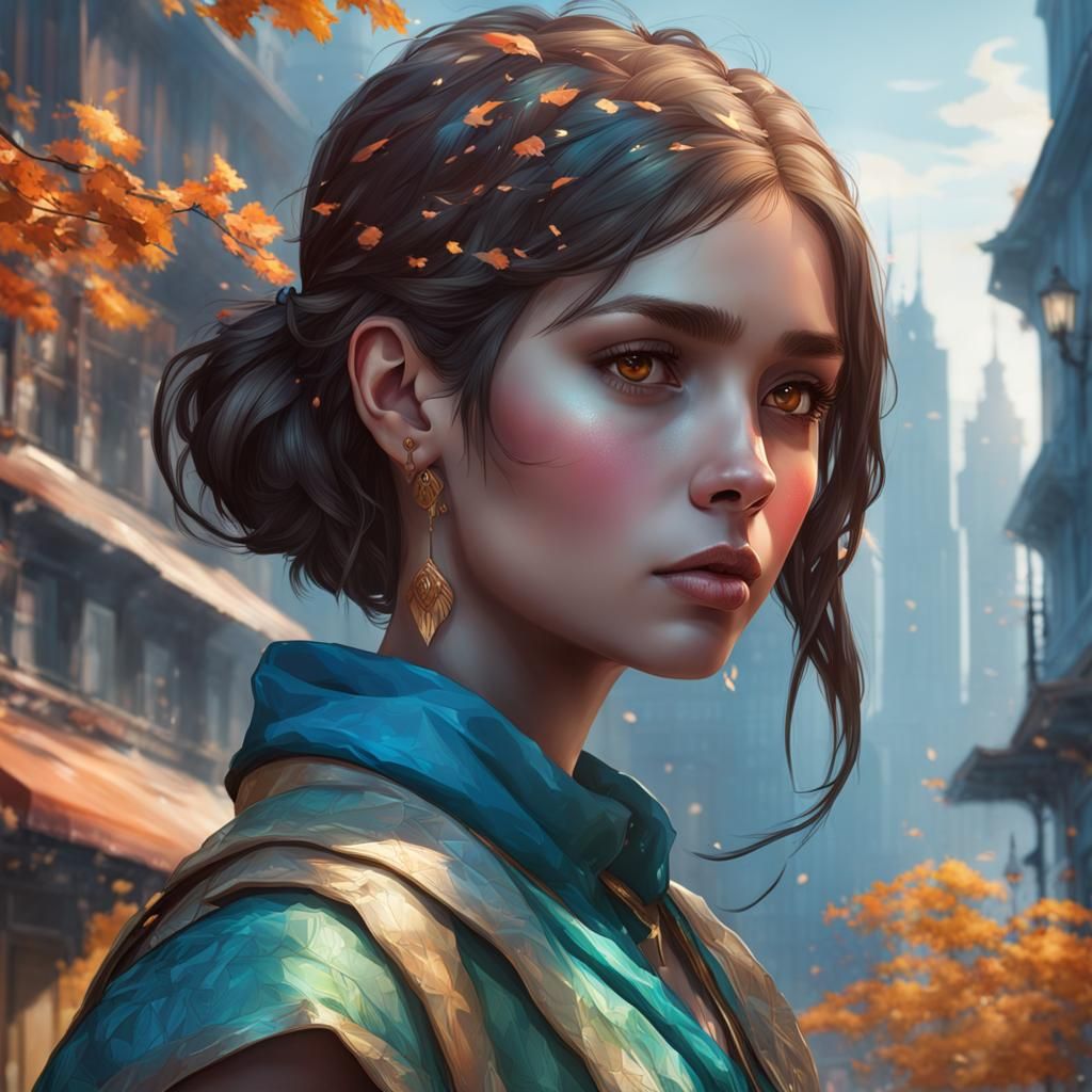 Detailed Portrait of a Brown-Eyed Girl in Unreal Engine