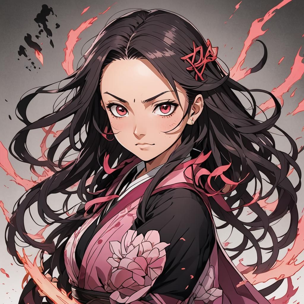 Anime Demon Slayer Nezuko: Japanese Manga Art