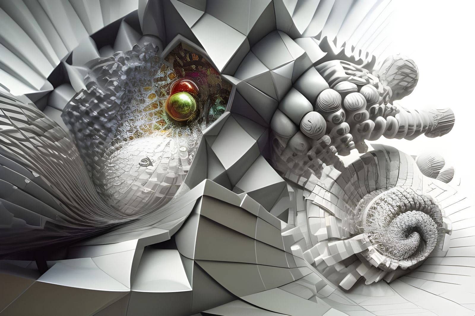 Polychromatic Geometric Abstract in High Resolution