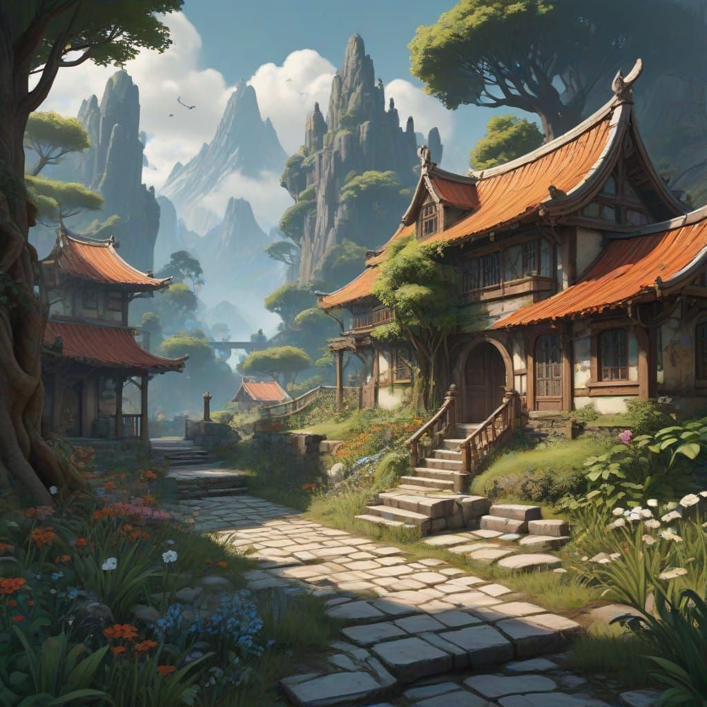 Impressionist Platformer Tileset Masterpiece