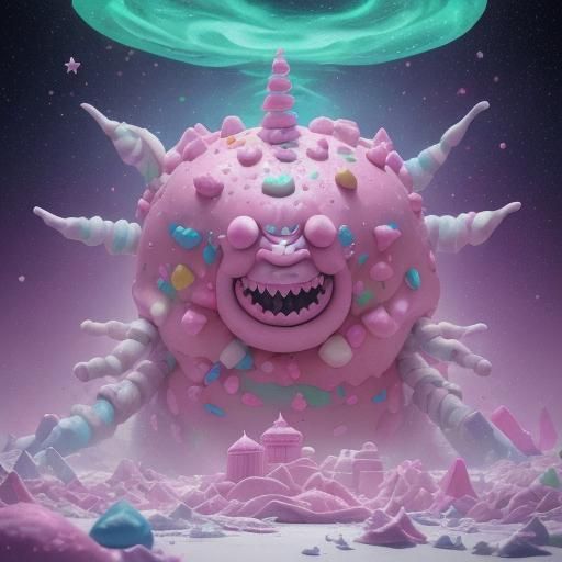 Giant Frosting Monster Stomps Through City