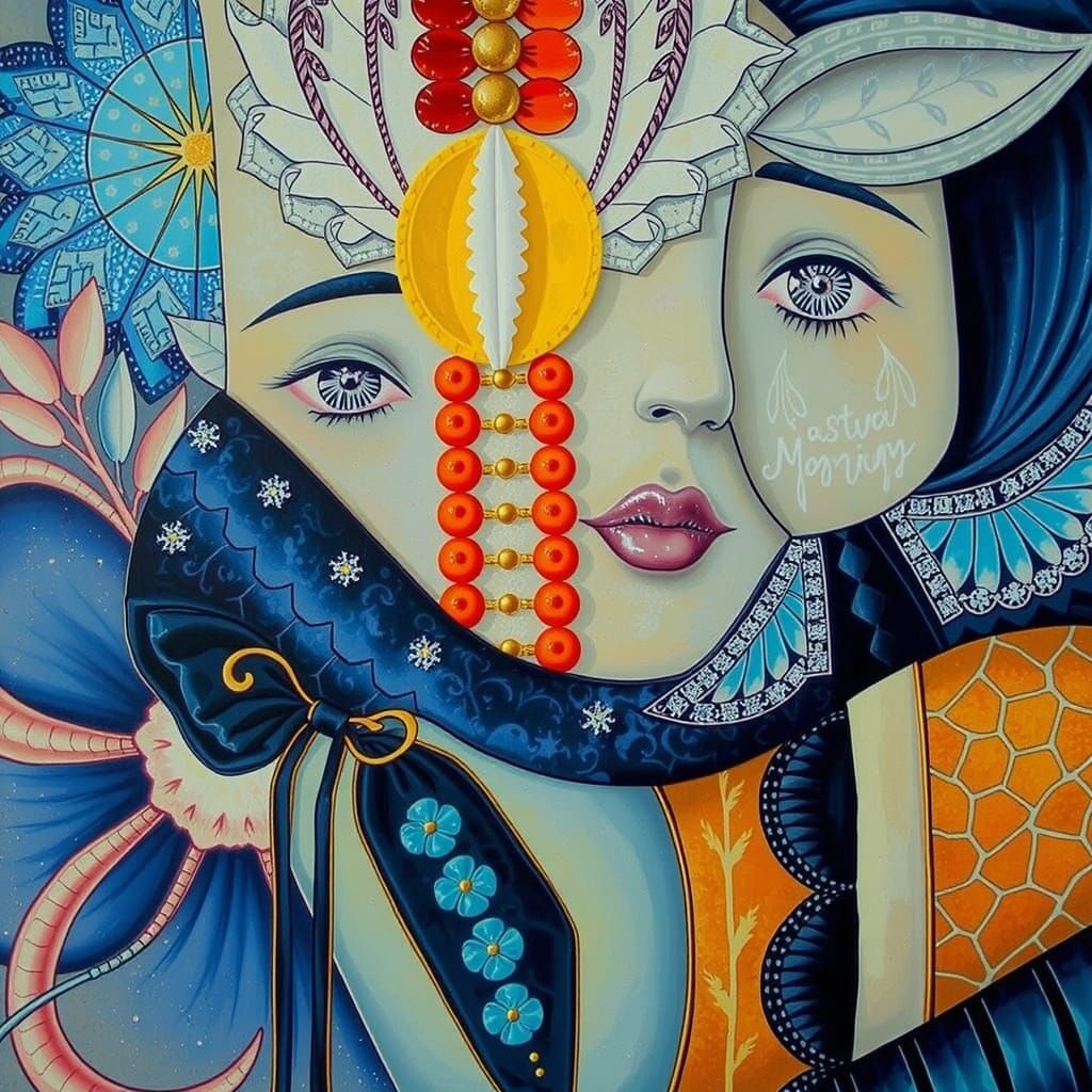 Maximalist Opulent Masterpiece in Triadic Colors