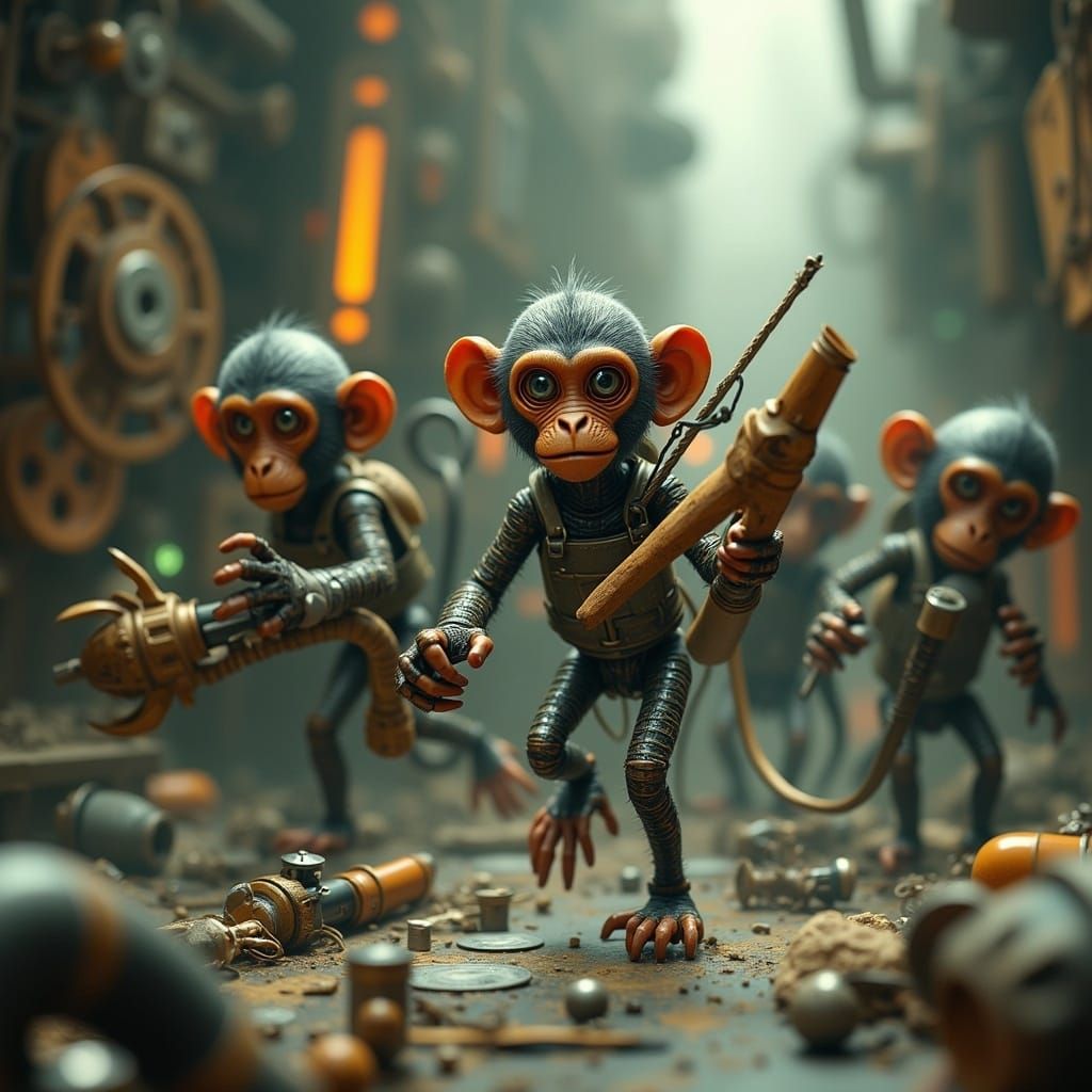 Tiny Node Monkeys Ready for Battle