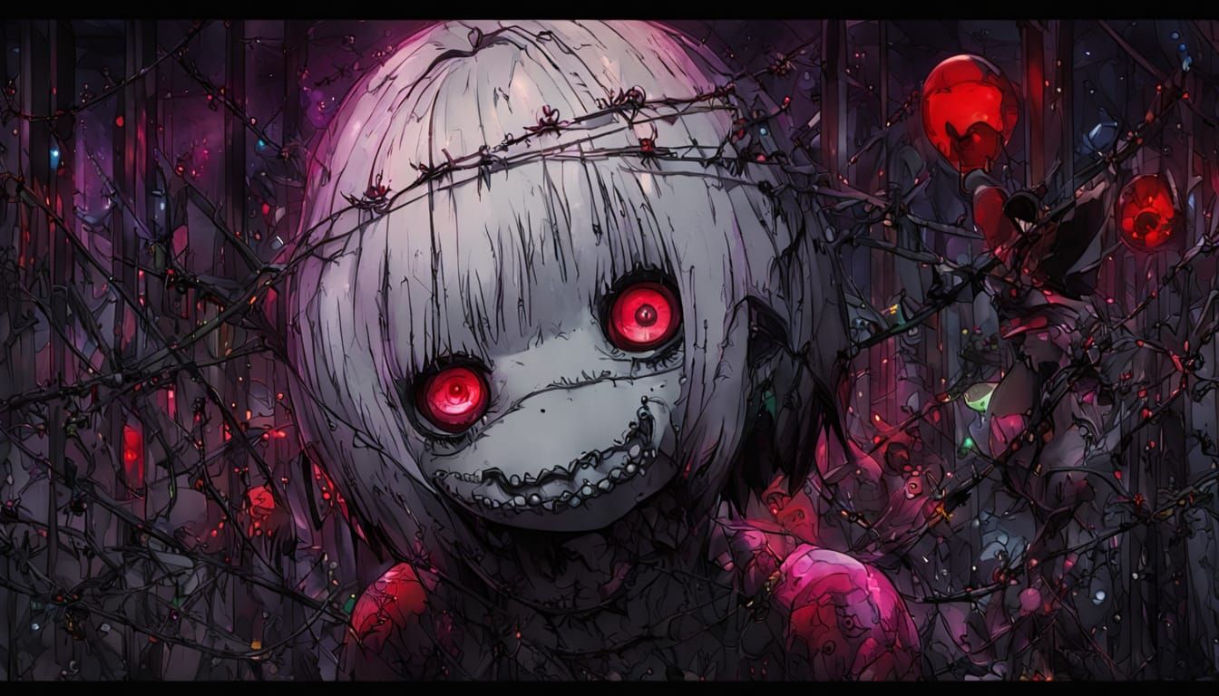 Distorted Face in Junji Ito-Style Surreal Nightmare