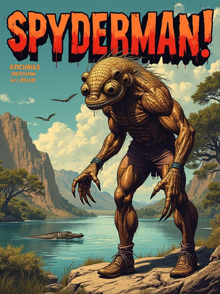 Spyderman Comic Book Cover Art