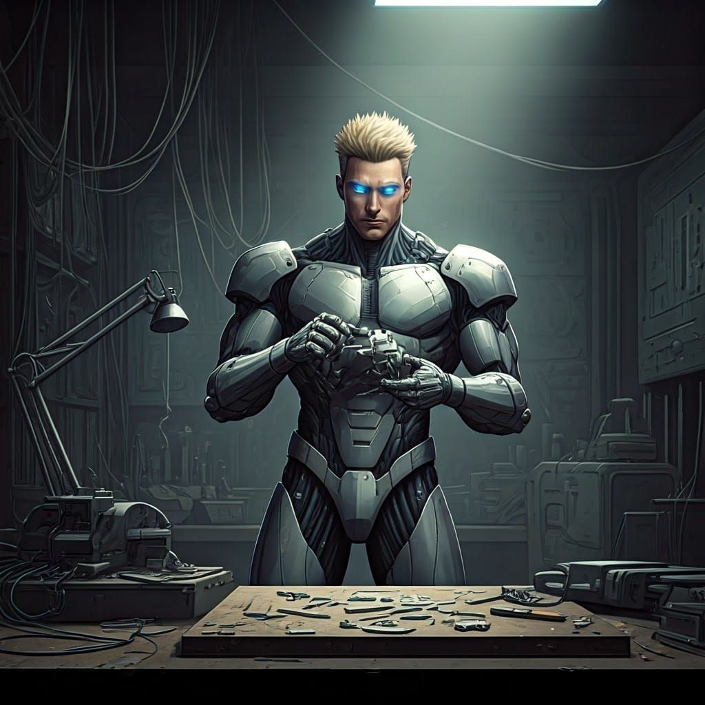 Imposing Android Crafts Robotic Wonder in a Cluttered Worksh...