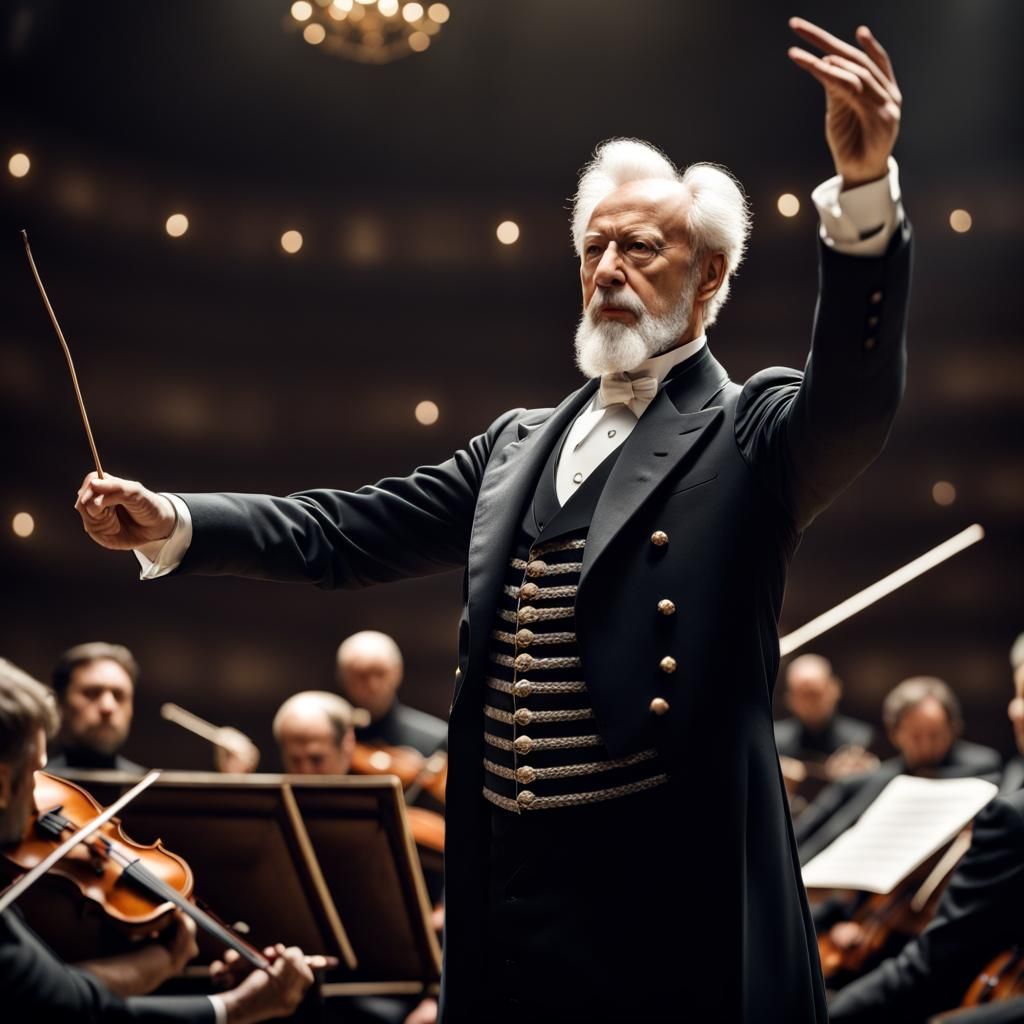 Tchaikovsky Conducting Orchestra in Realistic 4K