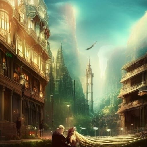 Dramatic Digital Painting of Love's Turmoil