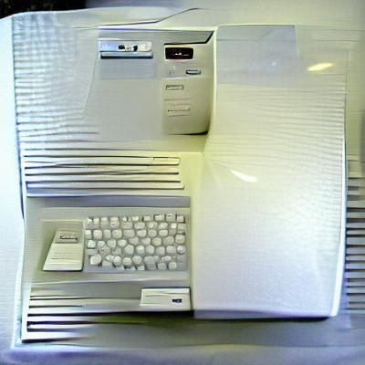 Futuristic Silver Computer of the Early 2000s