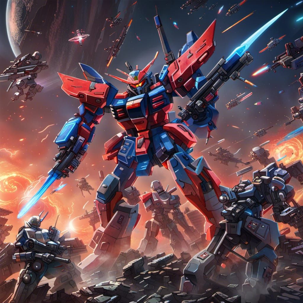 Gundam Mecha with ninja vibes 🔥🗡️